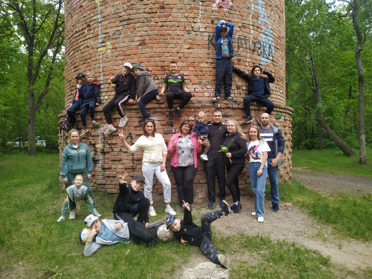 В походе.
