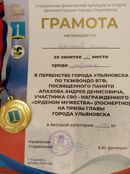 Первенство города Ульяновска по тхэквондо ВТФ.
